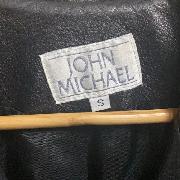 Black Leather Coat Size Small - Picture 2 of 4